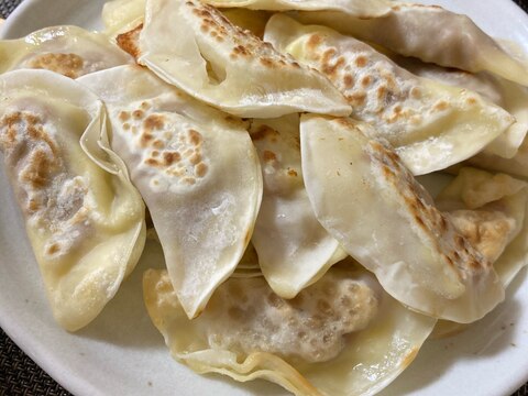 納豆の餃子の皮包み